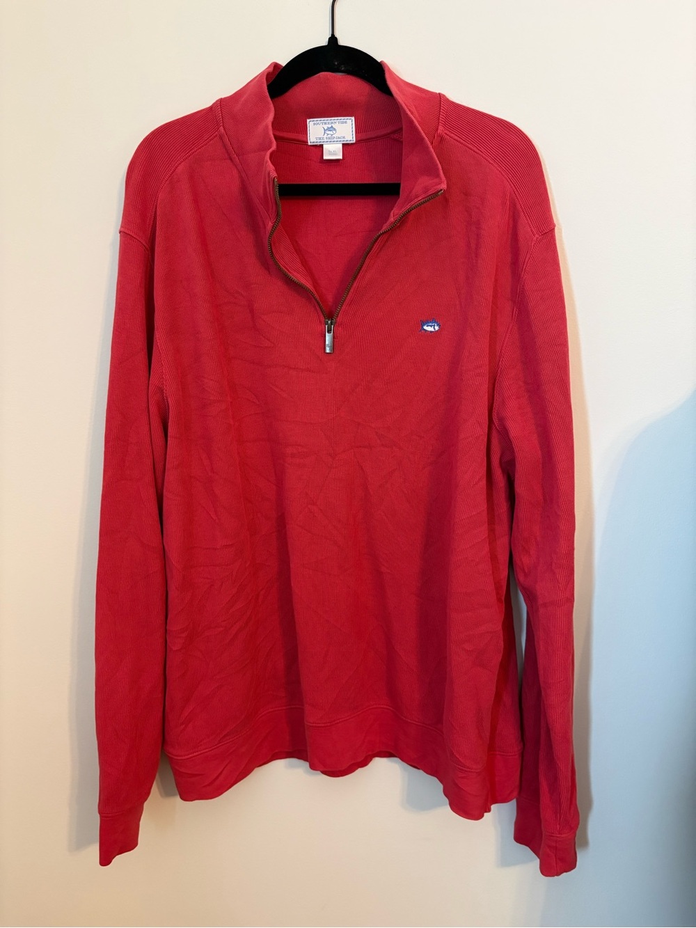 Southern Tide the Skipjack Red 1/4 Zip Pullover